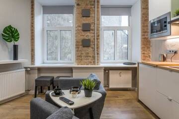 Фото номера Апартаменты с 2 спальнями Апартаменты Studio apartment with bathroom &amp; kitchen No45 г. Валмиера 45