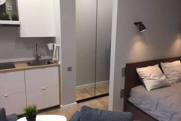 Фото номера Апартаменты с 2 спальнями Апартаменты Studio apartment with bathroom &amp; kitchen No45 г. Валмиера 15