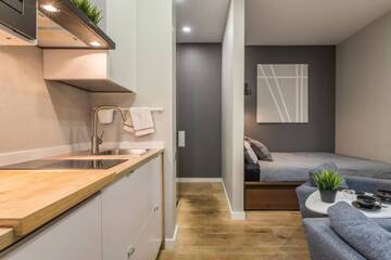 Фото номера Апартаменты с 2 спальнями Апартаменты Studio apartment with bathroom &amp; kitchen No45 г. Валмиера 29
